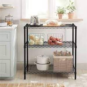 lot 16 image: 3 Tier Wide Wire Shelving - Brightroom