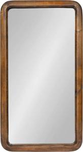 lot 20 image: 17 x 32 Pao Framed Wood Wall Mirror Walnut Brown - Kate and Laurel