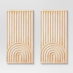 lot 28 image: (Set of 2) Geometric Wall Panels - Threshold