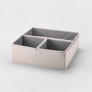 lot 37 image: Set of 4 Collapsible Fabric Drawer Organizers - Brightroom