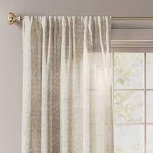 lot 55 image: Printed Farrah Light Filtering Curtain Panel - Threshold - 54 in W x 84 in L