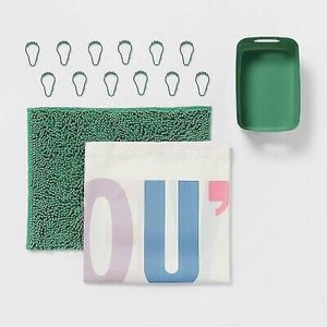 lot 42 image: 15pc Youve Got The Power Shower Curtains Green - Room Essentials