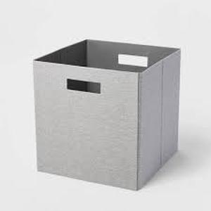 lot 111 image: TWO (2) 13 x 13 Fabric Bin - Brightroom - Fossil