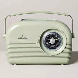 lot 93 image: Hearth & Hand with Magnolia- Portable AMFM Bluetooth Radio Light Green