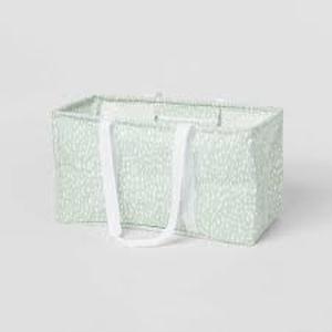 lot 107 image: TWO (2) Scrunchable Laundry Totes - Textured Green - Brightroom