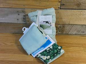 lot 125 image: 2pk Body Pillow Covers - Dark GreenFloral & Mint & One Clipped Texture Quilt Sham - Light Sage Green