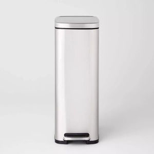 lot 113 image: 45L Slim Step Trash Can - Brightroom - Dent on back see photos