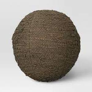 lot 141 image: Boucle Sphere Throw Pillow - Threshold - Dark Green (11 in round)