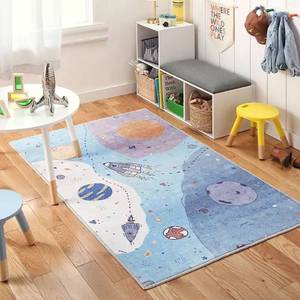 lot 137 image: Members Mark Everwash Washable Kids Activity Area Rug, Outer Space, 3 ft x 5 ft