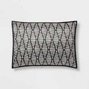 lot 126 image: TWO (2) Standard Sow Quilt Shams - BlackWhite - Room Essentials