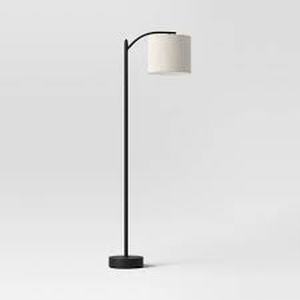 lot 173 image: Downbridge Floor Lamp with Shade BlackTan - Threshold