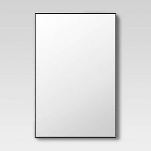 lot 175 image: 18x28 Narrow Profile Wall Mirror Black - Project 62 - Some Damage, See Photos