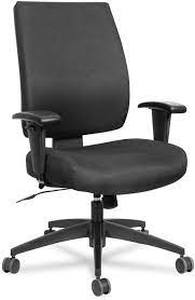 lot 2 image: Alera Wrigley Series High Performance Mid-Back Multifunction Task Chair Black HPM4201