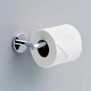 lot 26 image: Delta Lyndall Wall Mount Single Post Toilet Paper Holder Bath Hardware Accessory in Polished Chrome