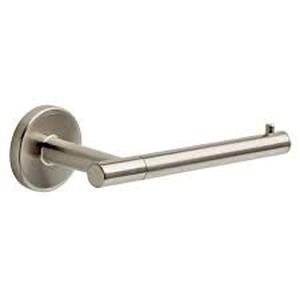 lot 37 image: Delta Lyndall Wall Mount Single Post Toilet Paper Holder Bath Hardware Accessory in Brushed Nickel
