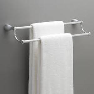 lot 55 image: Delta Foundations 24 in. Double Wall Mount Towel Bar Bath Hardware Accessory in Polished Chrome