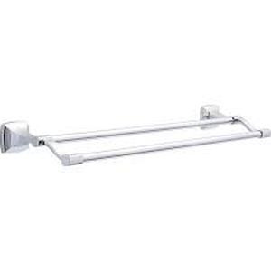 lot 60 image: Delta Portwood 24 in. Wall Mount Double Towel Bar Bath Hardware Accessory in Polished Chrome
