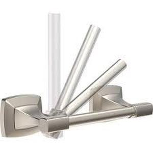 lot 77 image: Delta Portwood Wall Mount Pivot Arm Toilet Paper Holder Bath Hardware Accessory in Brushed Nickel