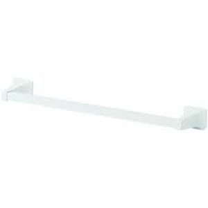 lot 74 image: Set of 2 Franklin Brass Futura 24 in. Wall Mounted Towel Bar in Chrome & White