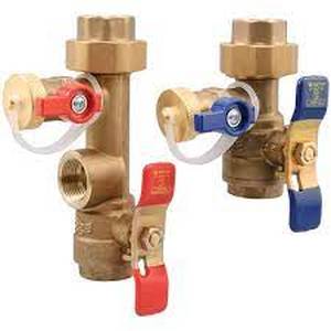 lot 107 image: Watts 2-Piece Lead-Free Brass Tankless Water Heater Valve Set