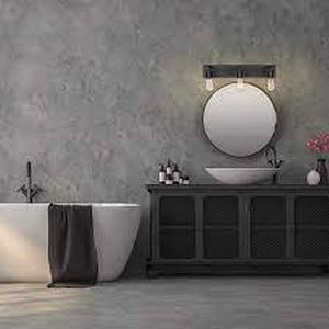 lot 148 image: Hampton Bay Northvale 24 in. 3-Light Matte Black Industrial Bathroom Vanity Light