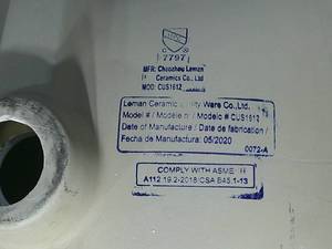 lot 164 image: 49 x 22 Quartz Vanity Top-Small Chip on Corner