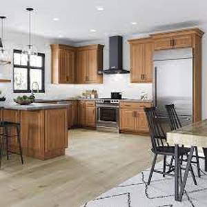 lot 172 image: Hampton Bay Hampton 30 in. W x 12 in. D x 30 in. H Assembled Wall Kitchen Cabinet in Medium Oak