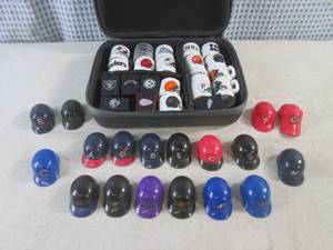 lot 209 image: (CSB) 16 Mini Football Team Creamic...