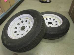 lot 222 image: (BR1) 2 - 5-Lug Dexstar Trailer Rim...