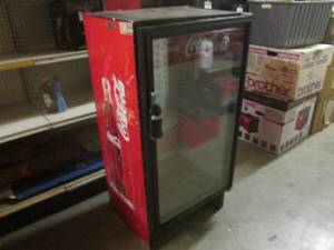 lot 225 image: (A-1) Vintage Glass Front Door Coca...
