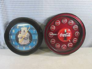 lot 233 image: (BSB) 2 Coca-Cola Wall Clocks...