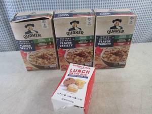 lot 145 image: (B-1) 3 Boxes Instant Oatmeal Varie...