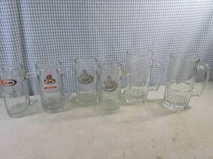 lot 181 image: (BS) 4 Large Glass A&W Mugs and 2 J...
