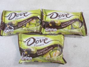 lot 350 image: (B-1) 3 Bags Dove Flowers Caramel &...
