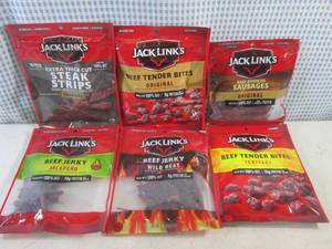 lot 369 image: (B-2) 6 Assorted Bags Jack Links Sn...