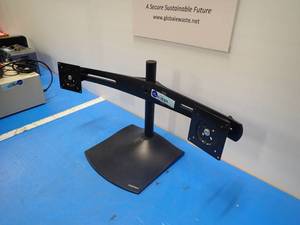 lot 21 image: Dual Monitor LCD Stand  Includes mounting screws 