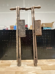 Pair of Antique Wooden Hand Seeders