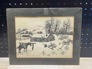 Halfway House etching  by Frank J Williams