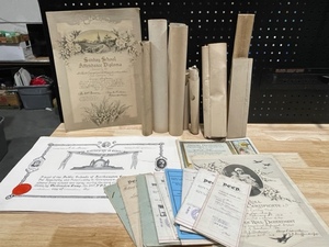 Box Lot of Early 1900s Deeds and Certificates