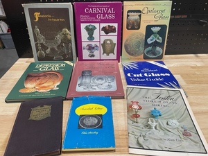 Lot of 9 Collector Books on Vintage and Antique Glassware