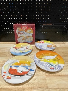 Coca Cola Arctic Bears 4 Stoneware Plates by Sakura