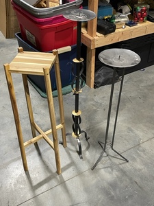 Plant Stand and Candle Holders