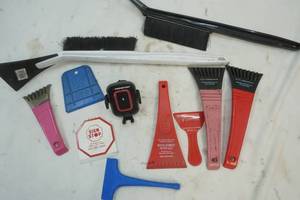 lot 188 image: Monster hands free clip, collectible ice scrapers