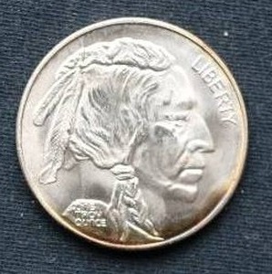 1 Oz. .999 Silver Buffalo Round