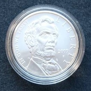 2009 Commemorative Abraham Lincoln Silver Dollar