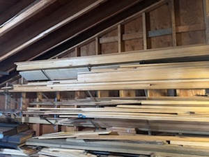 Miscellaneous Wood on Top 3 shelves