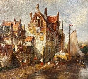 lot 13 image: Vintage Scenic Original Oil Painting