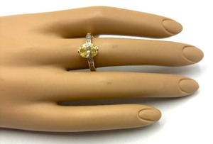 lot 96 image: Erwin Pearl 14K Gold Ring with Lovely Yellow Cubic Zirconia Stone