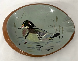 lot 56 image: Vintage Mid Century Pheasant and Wood Duck Ashtrays by Stangl Pottery