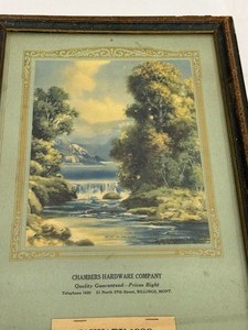 lot 106 image: Vintage 1929 R. Atkinson Fox Print Advertising Print for Chambers Hardware Co